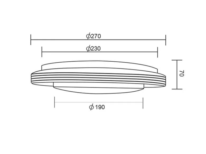 LED Deckenleuchte ATRIA Fernbedienung dimmbar Sternenhimmel Weiß, Ø 27cm