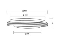 LED Deckenleuchte ATRIA mit Fernbedienung dimmbar Sternenhimmel Weiß Ø 48cm