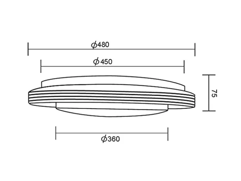 LED Deckenleuchte ATRIA mit Fernbedienung dimmbar Sternenhimmel Weiß Ø 48cm