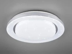 LED Deckenleuchte ATRIA mit Fernbedienung dimmbar Sternenhimmel Weiß Ø 48cm