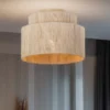 LED Deckenleuchte aus Jute Natur im Boho Stil, Ø 30cm