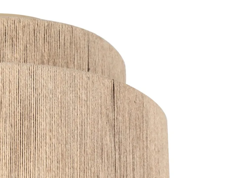 LED Deckenleuchte aus Jute Natur im Boho Stil, Ø 30cm