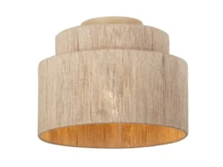 LED Deckenleuchte aus Jute Natur im Boho Stil, Ø 30cm