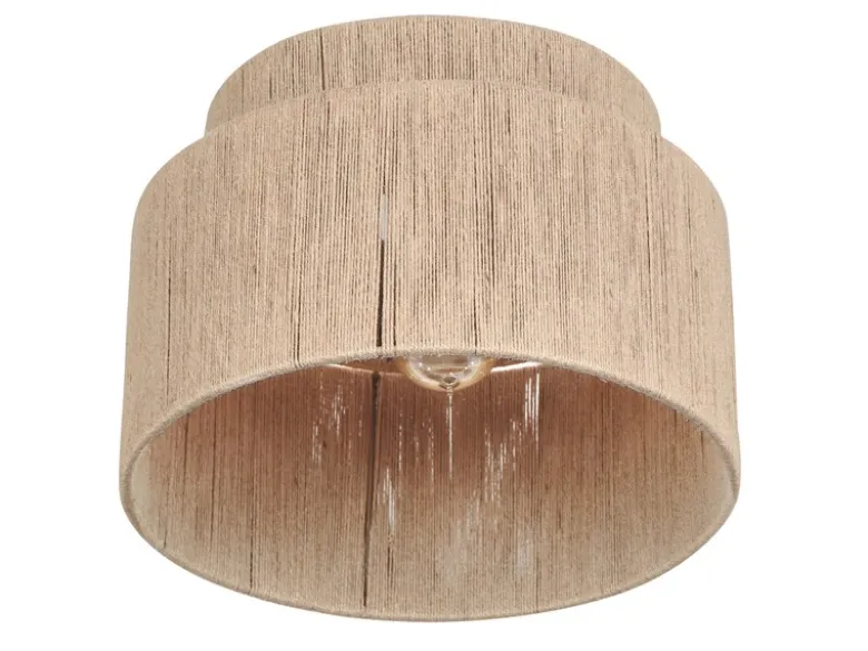 LED Deckenleuchte aus Jute Natur im Boho Stil, Ø 30cm