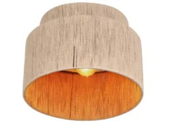 LED Deckenleuchte aus Jute Natur im Boho Stil, Ø 30cm