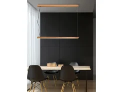 LED Deckenleuchte BELLARI aus Holz mit Fernbedienung, Breite max. 180cm