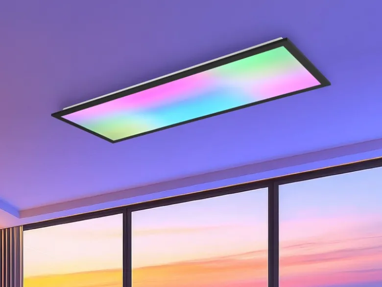 LED Deckenleuchte BETA mit Fernbedienung und RGBW Farbwechsler, Breite 80cm