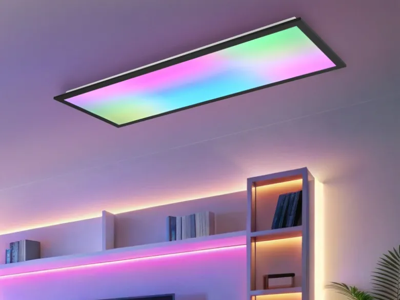 LED Deckenleuchte BETA mit Fernbedienung und RGBW Farbwechsler, Breite 80cm