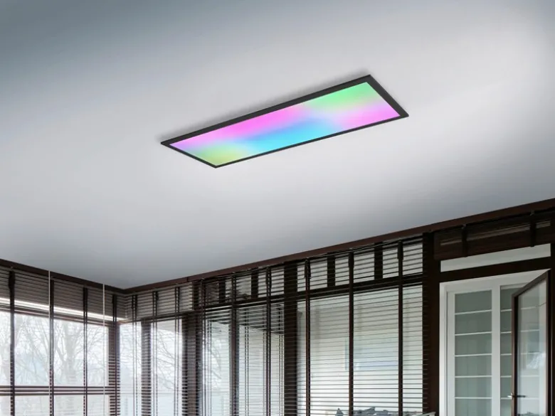 LED Deckenleuchte BETA mit Fernbedienung und RGBW Farbwechsler, Breite 80cm