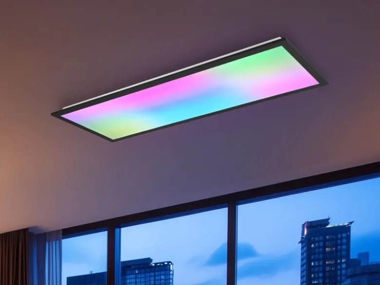 LED Deckenleuchte BETA mit Fernbedienung und RGBW Farbwechsler, Breite 80cm