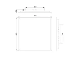LED Deckenleuchte BETA mit Fernbedienung und RGBW Farbwechsler Quadrat, 44cm