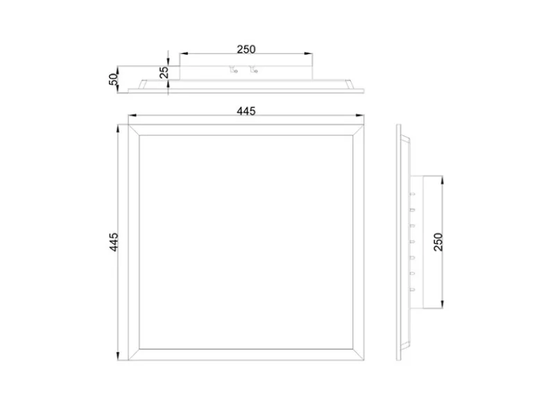 LED Deckenleuchte BETA mit Fernbedienung und RGBW Farbwechsler Quadrat, 44cm