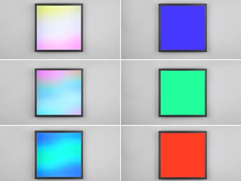 LED Deckenleuchte BETA mit Fernbedienung und RGBW Farbwechsler Quadrat, 44cm