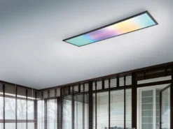 LED Deckenleuchte BETA mit Fernbedienung und RGBW Farbwechsler, Breite 119cm