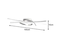 LED Deckenleuchte BIBA mit Fernbedienung dimmbar & Tageslicht, Breite 100cm