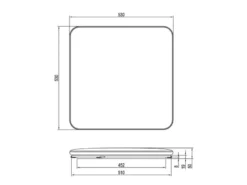 LED Deckenleuchte BLANCA dimmbar, Neutralweiß, 5.600 Lumen hell, 53cm