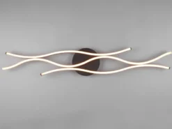 LED Deckenleuchte BLAZE dimmbar Lichtfarbe einstellbar Schwarz Gold, B: 107cm