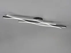 LED Deckenleuchte BLAZE lang dimmbar & 2 Lichtfarben Schwarz, Breite 107cm