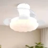LED Deckenleuchte BORAS mit Ventilator und Fernbedienung Ø 34cm - max. 60cm