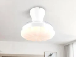 LED Deckenleuchte BORAS mit Ventilator und Fernbedienung Ø 34cm - max. 60cm