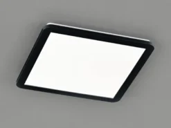 LED Deckenleuchte CAMILLA Schwarz matt mit Switch Dimmer IP44, Quadrat 40cm