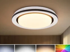 LED Deckenleuchte CARTIDA Fernbedienung Sternenhimmel Farbwechsel, Ø 38cm