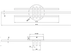 LED Deckenleuchte CINTO in Coffee, dimmbar, Breite 81cm