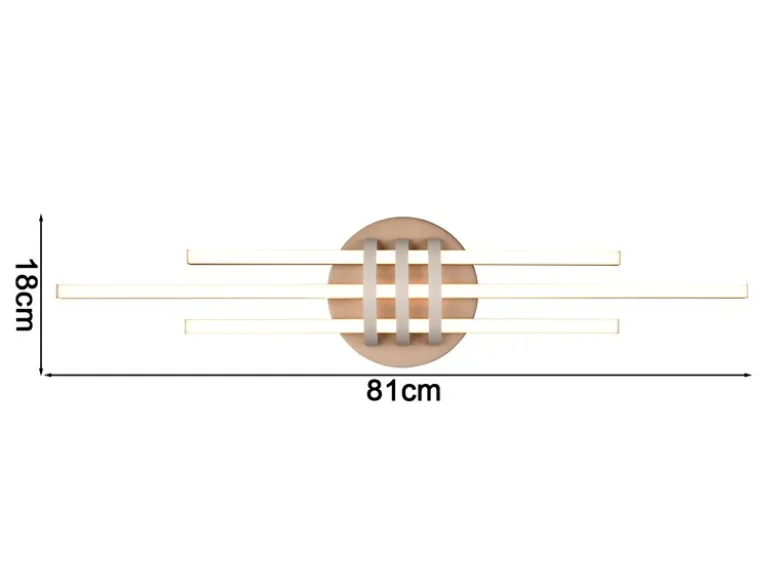 LED Deckenleuchte CINTO in Coffee, dimmbar, Breite 81cm