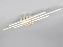 LED Deckenleuchte CINTO in Silber, dimmbar, Breite 81cm