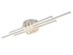 LED Deckenleuchte CINTO in Silber, dimmbar, Breite 81cm
