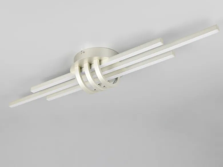 LED Deckenleuchte CINTO in Silber, dimmbar, Breite 81cm
