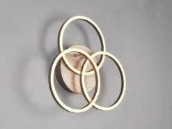 LED Deckenleuchte CIRCLE 3 Ringe Schwarz mit Fernbedienung & Tageslicht Ø 43cm