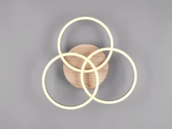 LED Deckenleuchte CIRCLE 3 Ringe Schwarz mit Fernbedienung & Tageslicht Ø 43cm