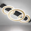 LED Deckenleuchte CIRCLE Schwarz Gold mit Fernbedienung dimmbar, Breite 76cm