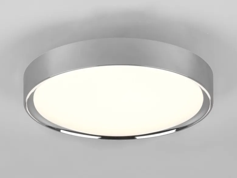 LED Deckenleuchte CLARIMO in Silber Chrom IP44 Badlampe, Ø 33cm