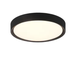 LED Deckenleuchte CLARIMO in Schwarz matt IP44 Badlampe, Ø 33cm