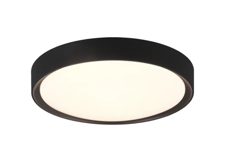 LED Deckenleuchte CLARIMO in Schwarz matt IP44 Badlampe, Ø 33cm