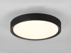 LED Deckenleuchte CLARIMO in Schwarz matt IP44 Badlampe, Ø 33cm
