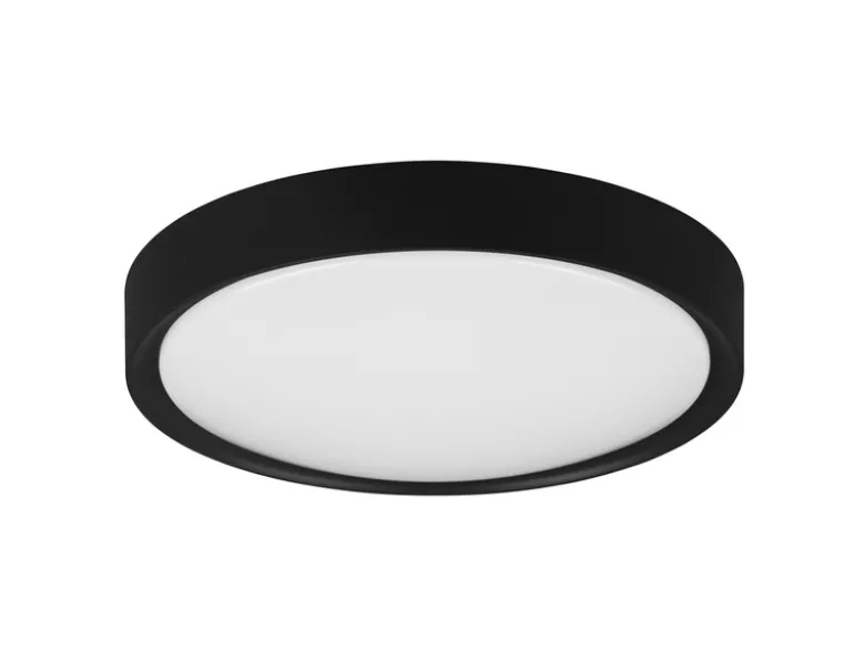 LED Deckenleuchte CLARIMO in Schwarz matt IP44 Badlampe, Ø 33cm