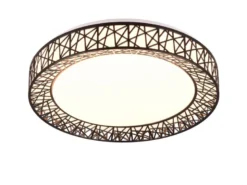 LED Deckenleuchte CLUSTER dimmbar mit Fernbedienung, Schwarz Ø 48cm