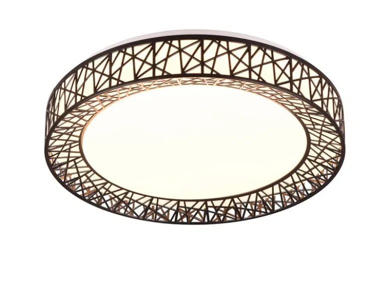 LED Deckenleuchte CLUSTER dimmbar mit Fernbedienung, Schwarz Ø 48cm