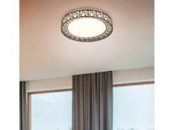 LED Deckenleuchte CLUSTER dimmbar mit Fernbedienung, Schwarz Ø 48cm