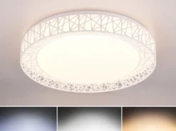 LED Deckenleuchte CLUSTER dimmbar mit Fernbedienung, Weiß Ø 48cm