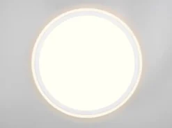 LED Deckenleuchte CORA ultraflach mit zwei Lichtquellen, Weiß, Ø 45cm