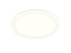LED Deckenleuchte CORA ultraflach mit zwei Lichtquellen, Weiß, Ø 32,5cm