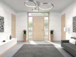 LED Deckenleuchte CORNA schwenkbar & dimmbar, Silber Breite 71cm