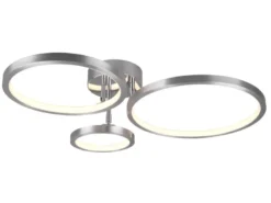 LED Deckenleuchte CORNA schwenkbar & dimmbar, Silber Breite 71cm