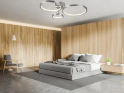 LED Deckenleuchte CORNA schwenkbar & dimmbar, Silber Breite 71cm