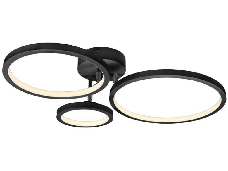 LED Deckenleuchte CORNA schwenkbar & dimmbar, Schwarz Breite 71cm