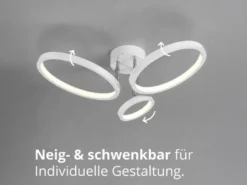 LED Deckenleuchte CORNA schwenkbar & dimmbar, Weiß Breite 71cm